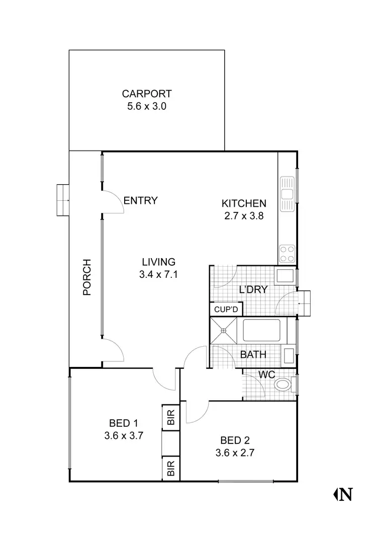 Floorplan of Homely block of units listing, 1,2,3/2 Walker Street, Long Gully VIC 3550