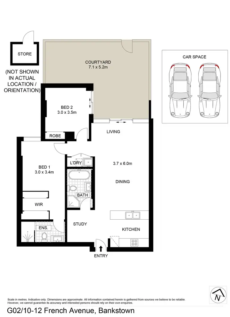 Floorplan of Homely apartment listing, G02/10-12 French Avenue, Bankstown NSW 2200