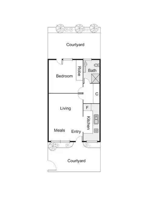 Floorplan of Homely apartment listing, 3/18 Pine Avenue, Elwood VIC 3184