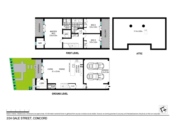 Floorplan of Homely townhouse listing, 2/24 Gale Street, Concord NSW 2137