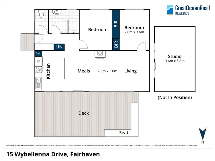 Floorplan of Homely house listing, 15 Wybellenna Drive, Fairhaven VIC 3231