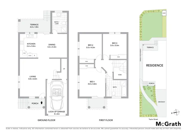Floorplan of Homely semi-detached listing, 108B Taylor Street, Condell Park NSW 2200