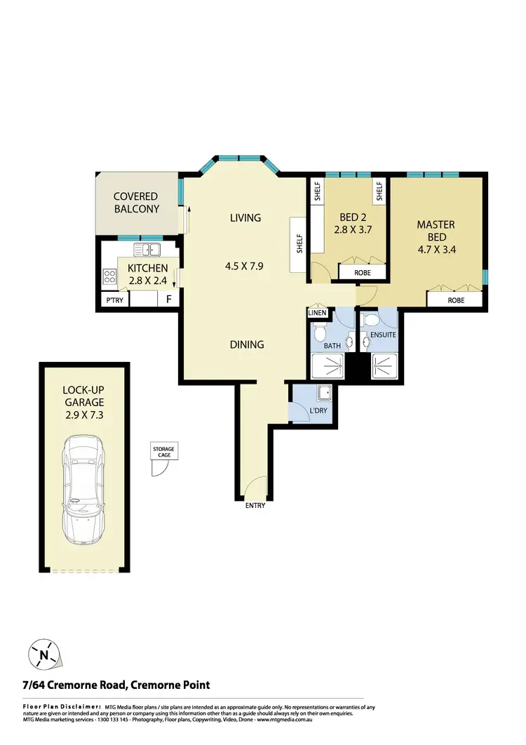 Floorplan of Homely apartment listing, 7/64 Cremorne Road, Cremorne Point NSW 2090