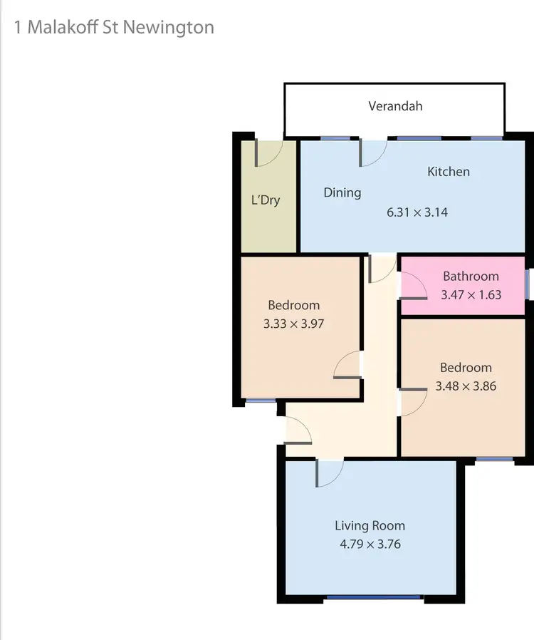 Floorplan of Homely house listing, 1 Malakoff Street, Newington VIC 3350