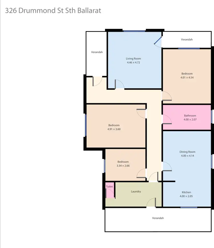 Floorplan of Homely house listing, 326 Drummond Street South, Ballarat Central VIC 3350