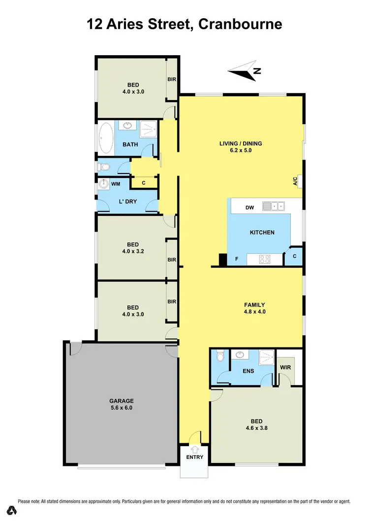 Floorplan of Homely house listing, 12 Aries Street, Cranbourne VIC 3977