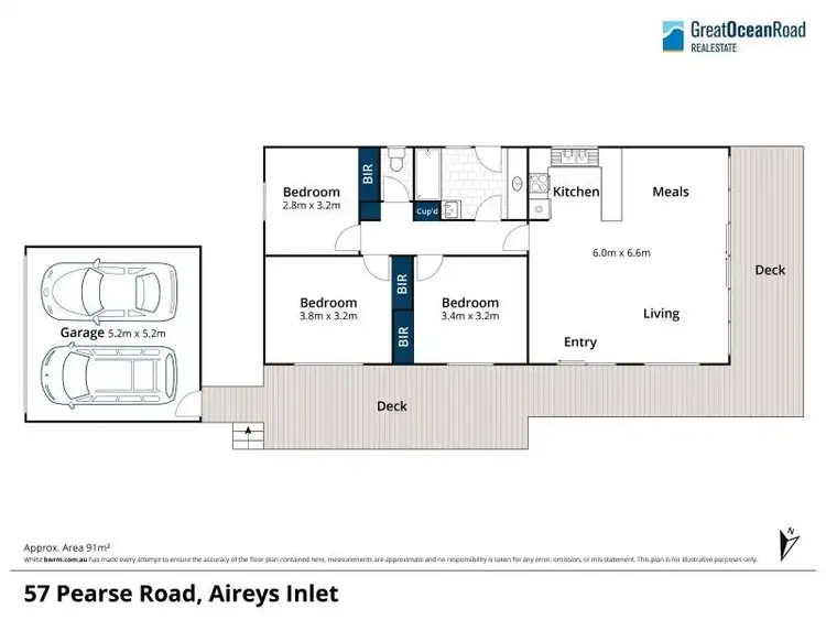 Floorplan of Homely house listing, 57 Pearse Road, Aireys Inlet VIC 3231