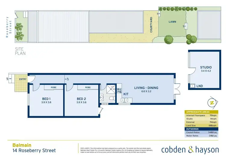 Floorplan of Homely house listing, 14 Roseberry Street, Balmain NSW 2041