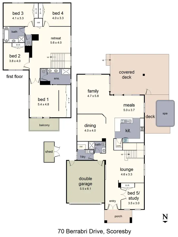 Floorplan of Homely house listing, 70 Berrabri Drive, Scoresby VIC 3179