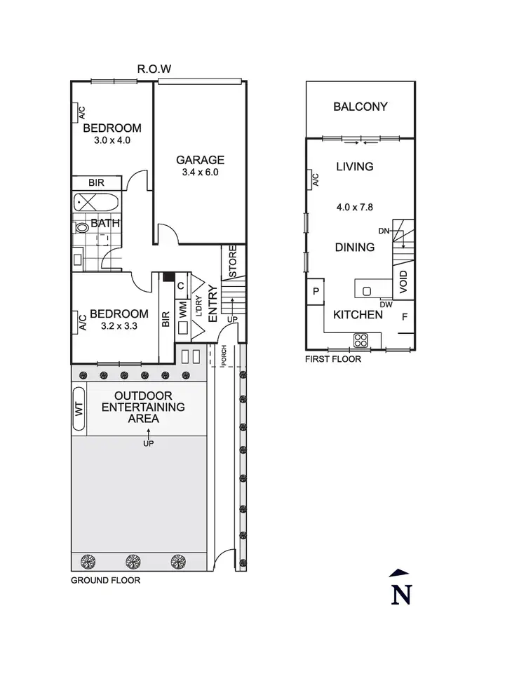 Floorplan of Homely townhouse listing, 7/212-214 Bell Street, Coburg VIC 3058