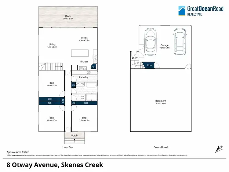 Floorplan of Homely house listing, 8 Otway Avenue, Skenes Creek VIC 3233