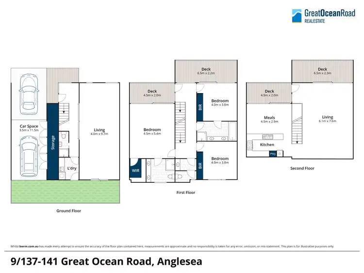 Floorplan of Homely townhouse listing, 9/137-141 Great Ocean Road, Anglesea VIC 3230
