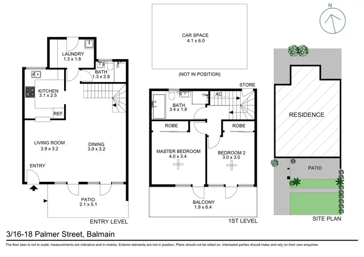 Floorplan of Homely townhouse listing, 3/16-18 Palmer Street, Balmain NSW 2041