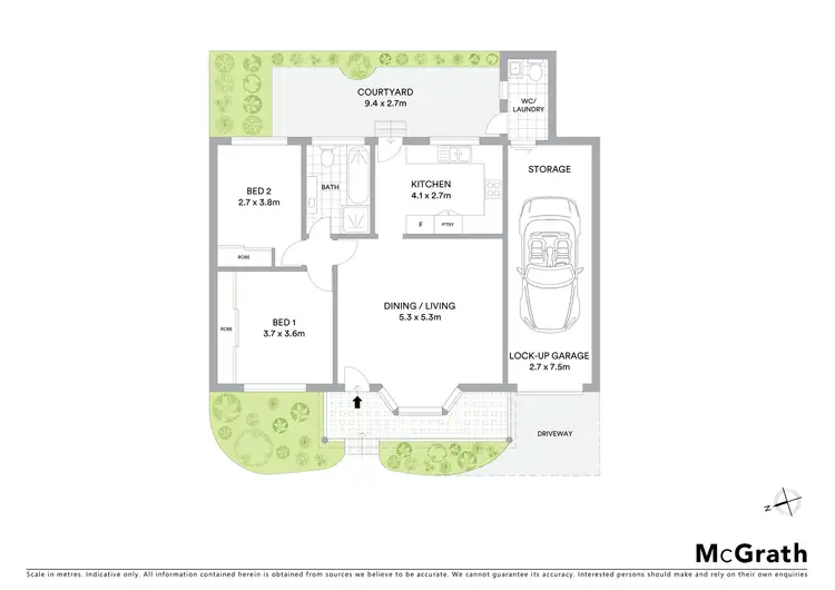 Floorplan of Homely villa listing, 2/20 Meriel Street, Sans Souci NSW 2219