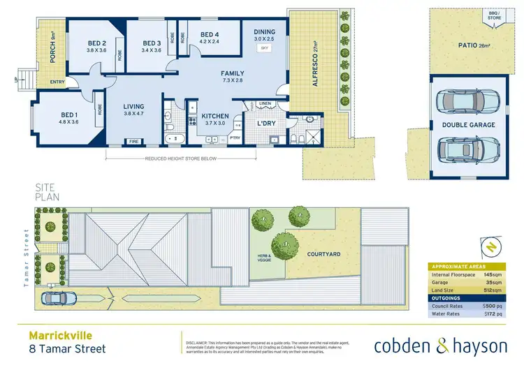Floorplan of Homely house listing, 8 Tamar Street, Marrickville NSW 2204