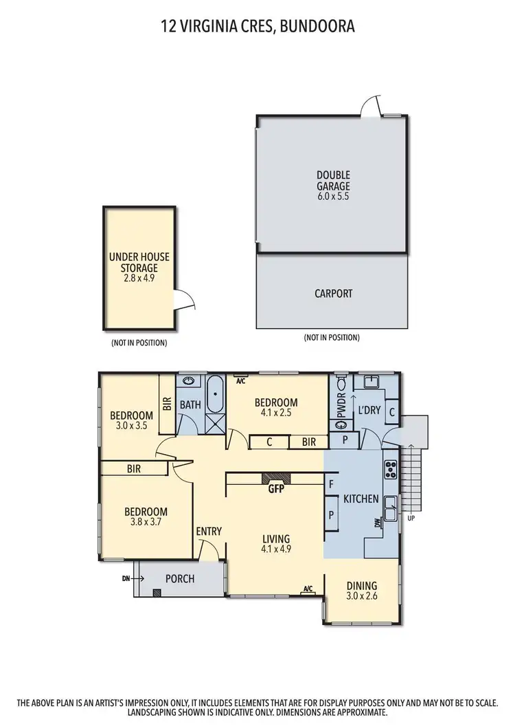 Floorplan of Homely house listing, 12 Virginia Crescent, Bundoora VIC 3083