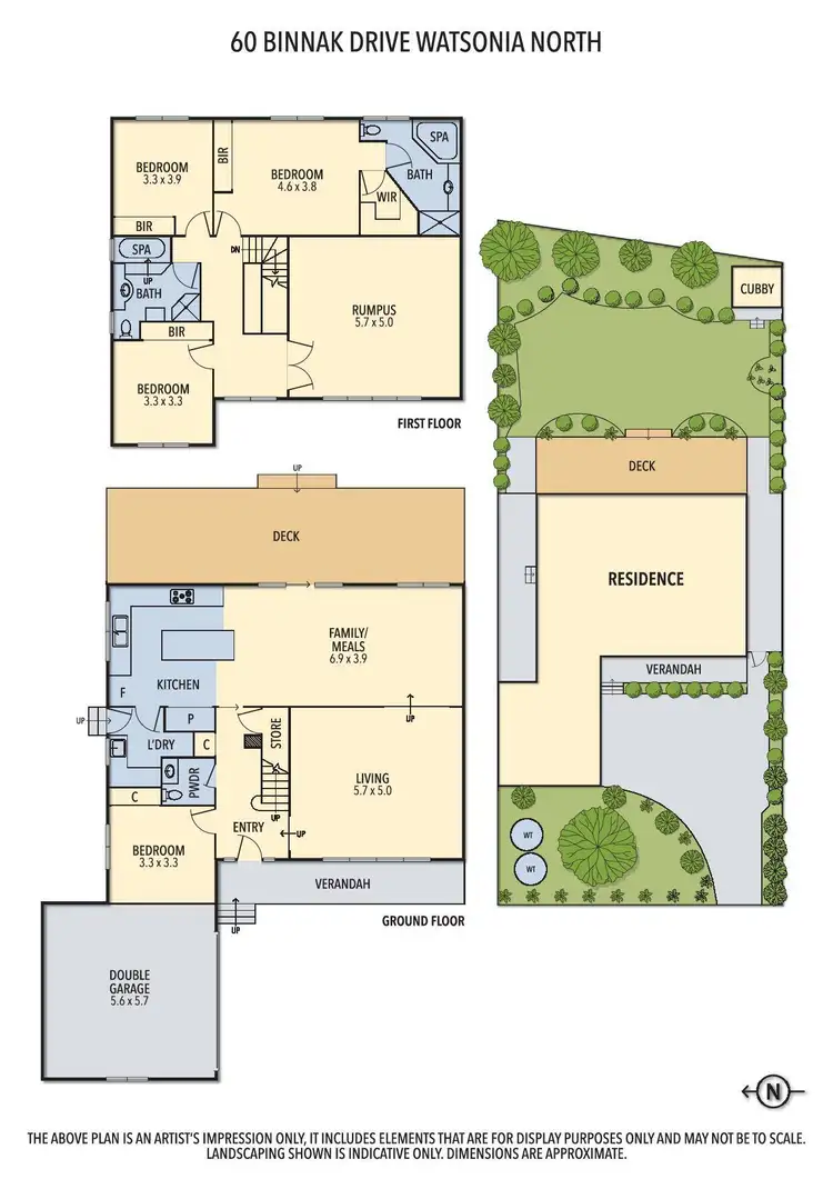 Floorplan of Homely house listing, 60 Binnak Drive, Watsonia North VIC 3087