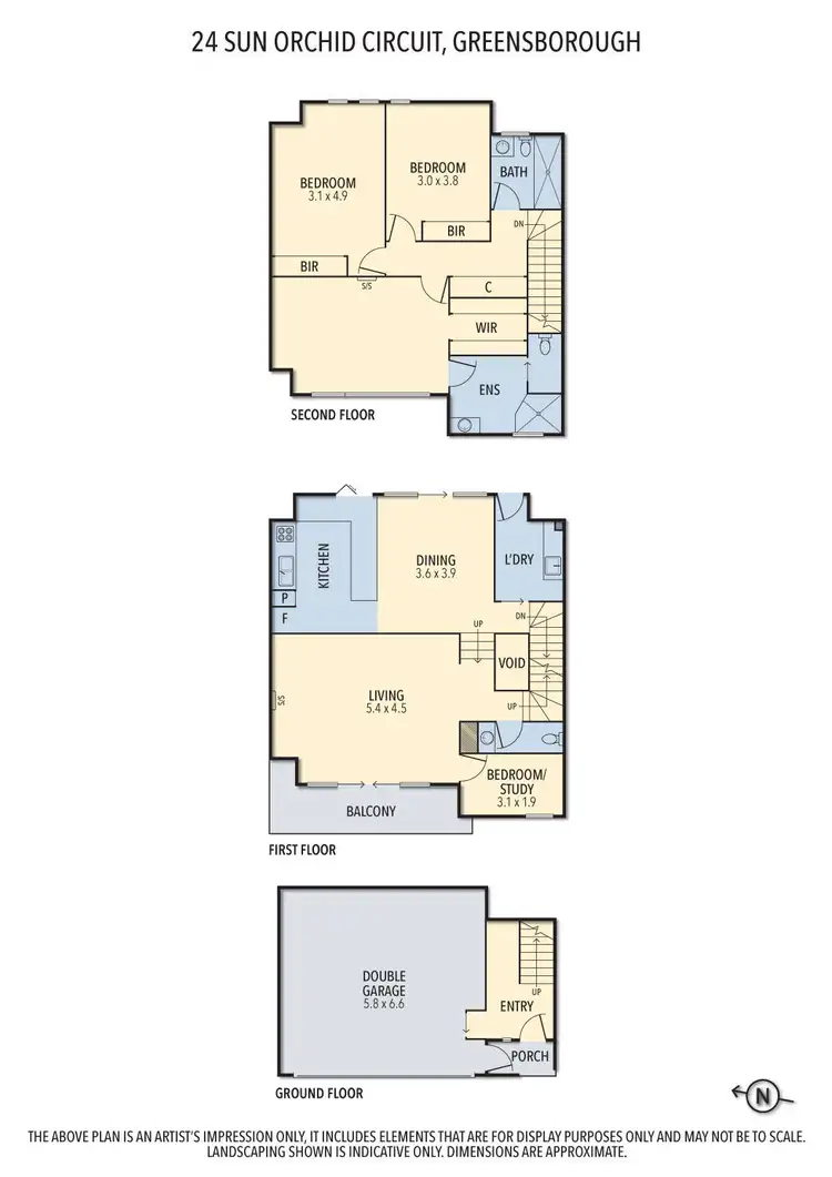 Floorplan of Homely house listing, 24 Sun Orchid Circuit, St Helena VIC 3088