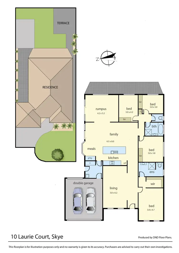 Floorplan of Homely house listing, 10 Laurie Court, Skye VIC 3977