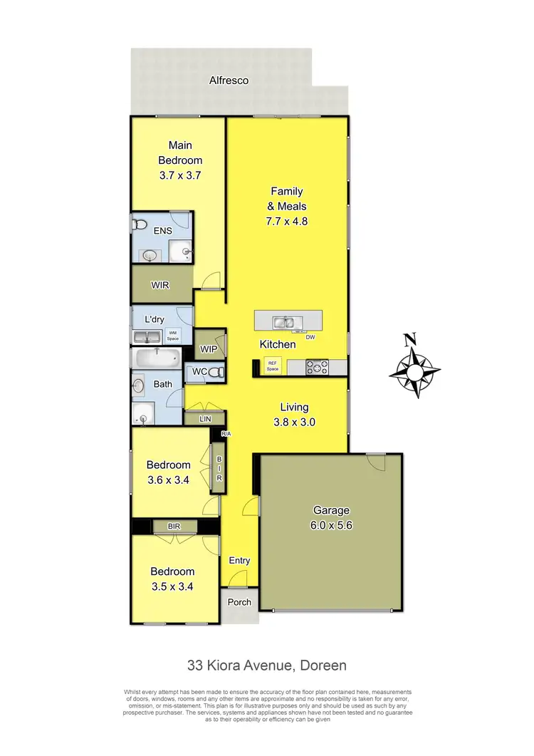 Floorplan of Homely house listing, 33 Kiora Avenue, Doreen VIC 3754
