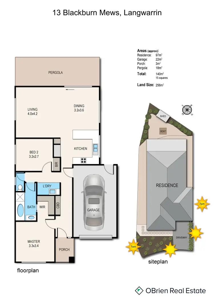 Floorplan of Homely unit listing, 13 Blackburn Mews, Langwarrin VIC 3910