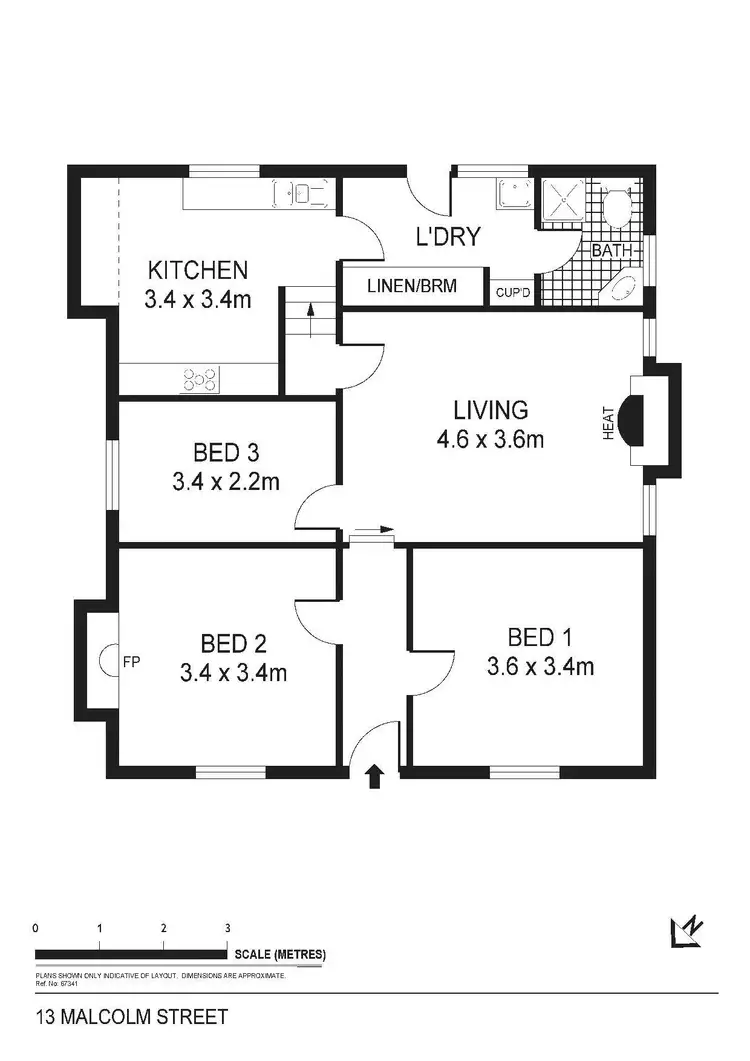 Floorplan of Homely house listing, 13 Malcolm Street, Quarry Hill VIC 3550