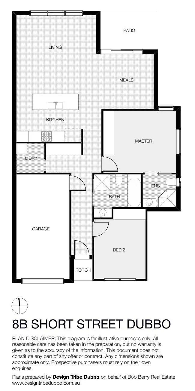Floorplan of Homely semi-detached listing, 8b Short Street, Dubbo NSW 2830