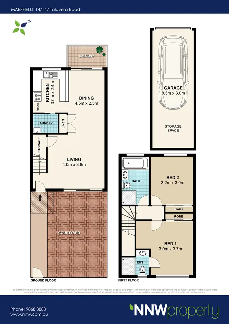Floorplan of Homely townhouse listing, 14/147 Talavera Road, Marsfield NSW 2122