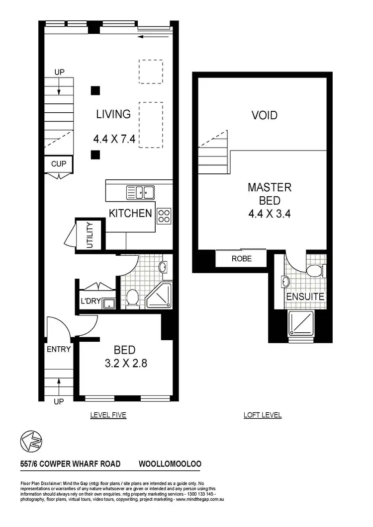 Floorplan of Homely apartment listing, 557/6 Cowper Wharf Roadway, Woolloomooloo NSW 2011