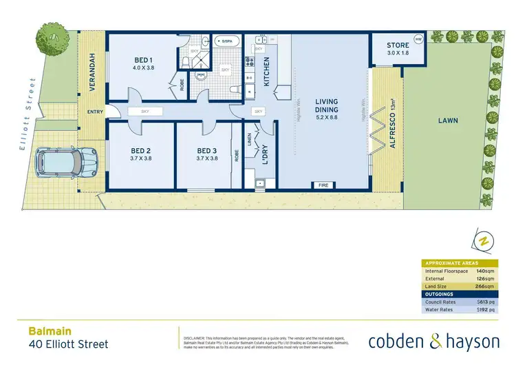 Floorplan of Homely house listing, 40 Elliott Street, Balmain NSW 2041