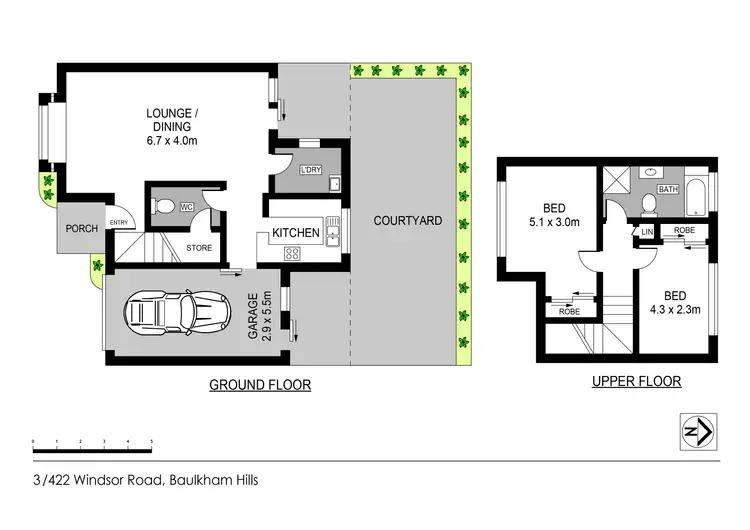 Floorplan of Homely townhouse listing, 3/422 Windsor Road, Baulkham Hills NSW 2153