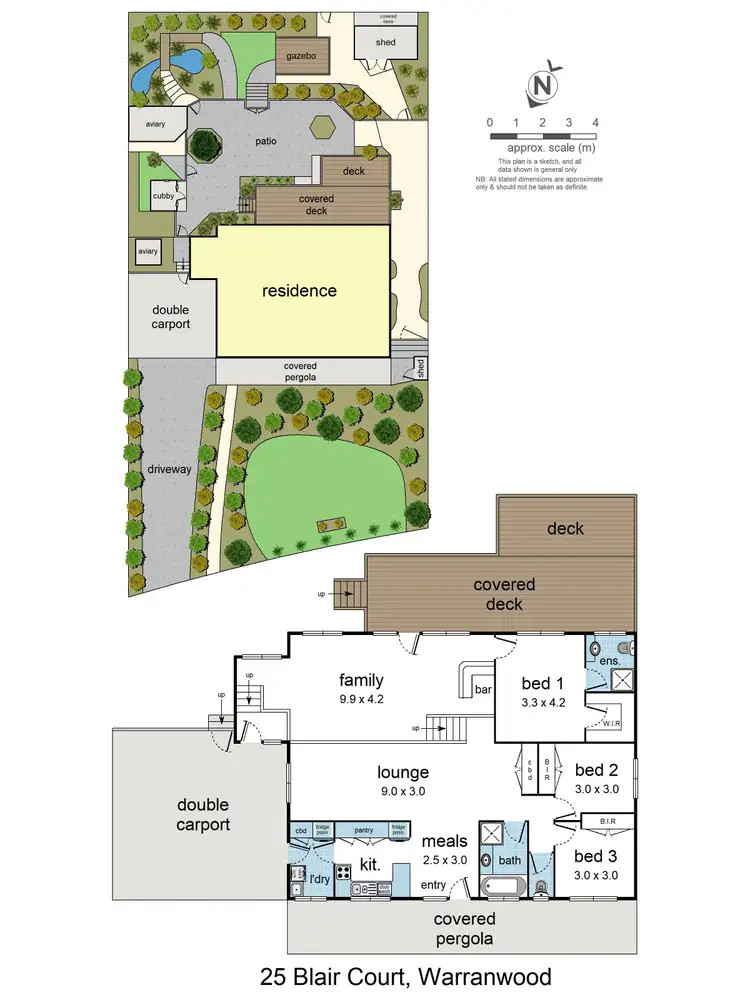 Floorplan of Homely house listing, 25 Blair Court, Warranwood VIC 3134