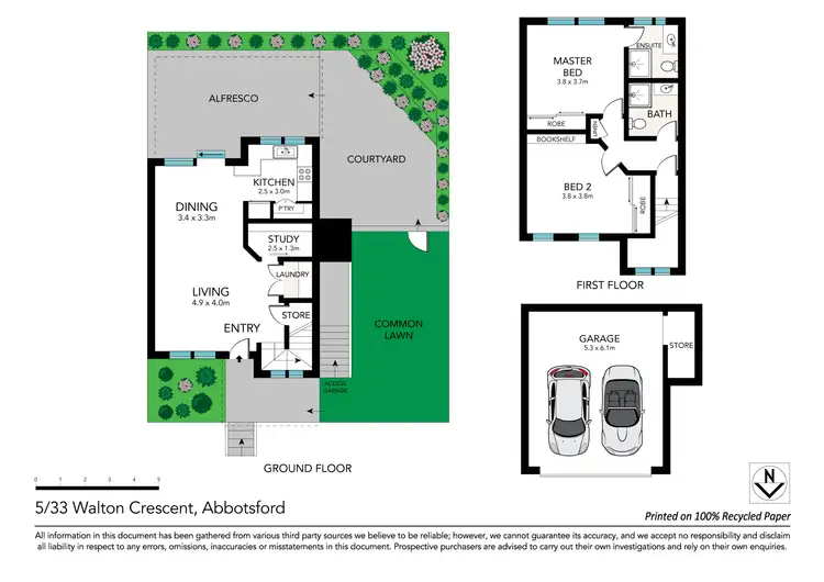 Floorplan of Homely townhouse listing, 5/33 Walton Crescent, Abbotsford NSW 2046