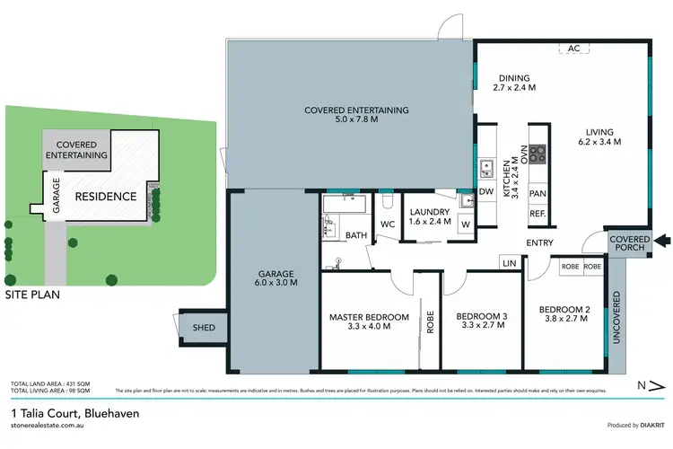 Floorplan of Homely house listing, 1 Talia Court, Blue Haven NSW 2262