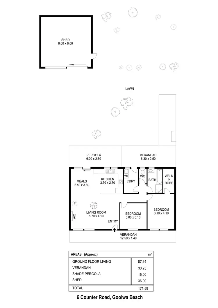 Floorplan of Homely house listing, 6 Counter Road, Goolwa Beach SA 5214