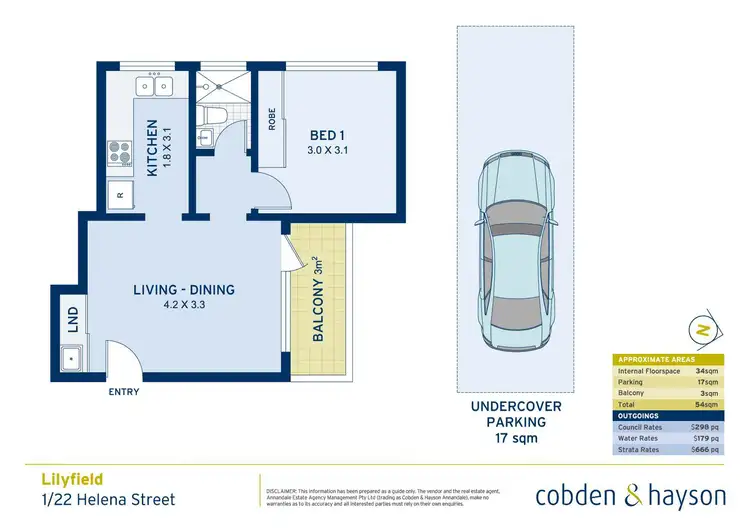 Floorplan of Homely apartment listing, 1/22 Helena Street, Lilyfield NSW 2040