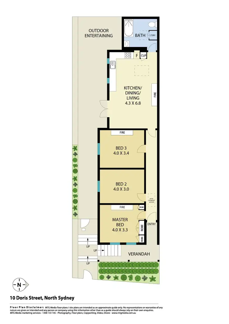 Floorplan of Homely house listing, 10 Doris Street, North Sydney NSW 2060