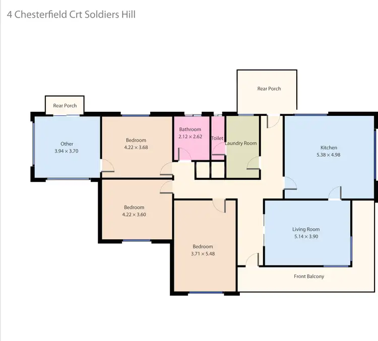 Floorplan of Homely house listing, 4 Chesterfield Court, Soldiers Hill VIC 3350