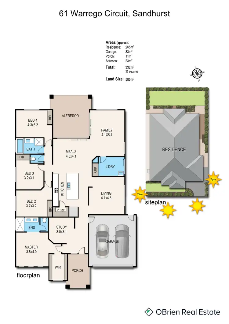 Floorplan of Homely house listing, 61 Warrego Circuit, Sandhurst VIC 3977