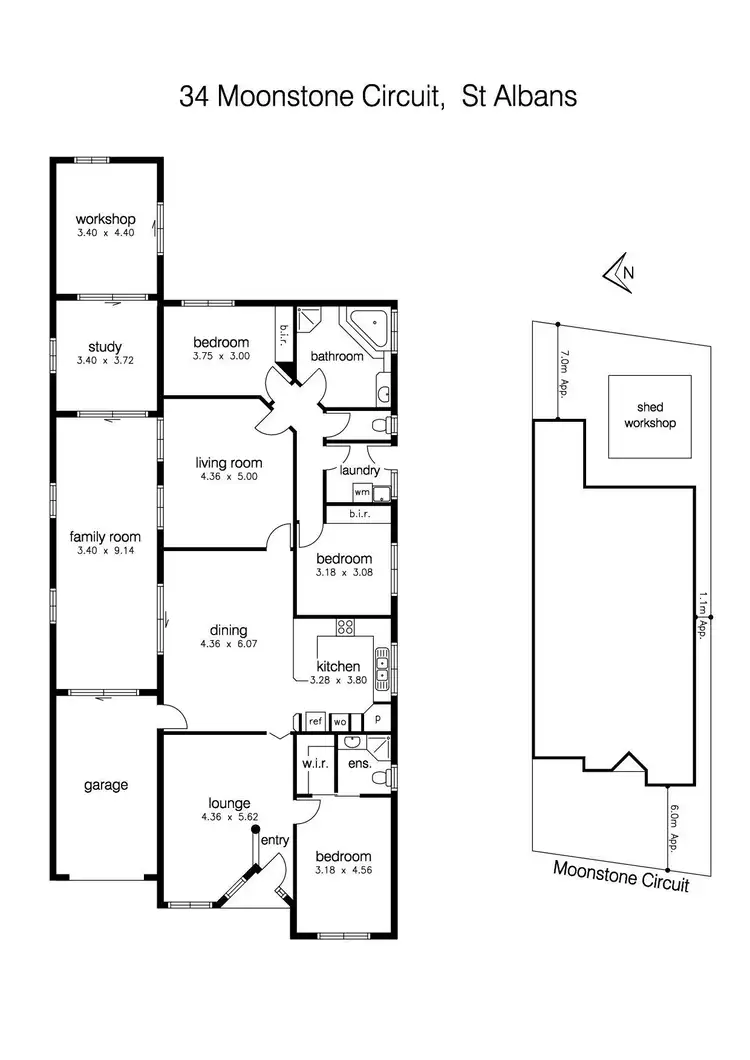 Floorplan of Homely house listing, 34 Moonstone Circuit, St Albans VIC 3021