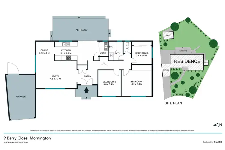 Floorplan of Homely house listing, 9 Berry Close, Mornington VIC 3931