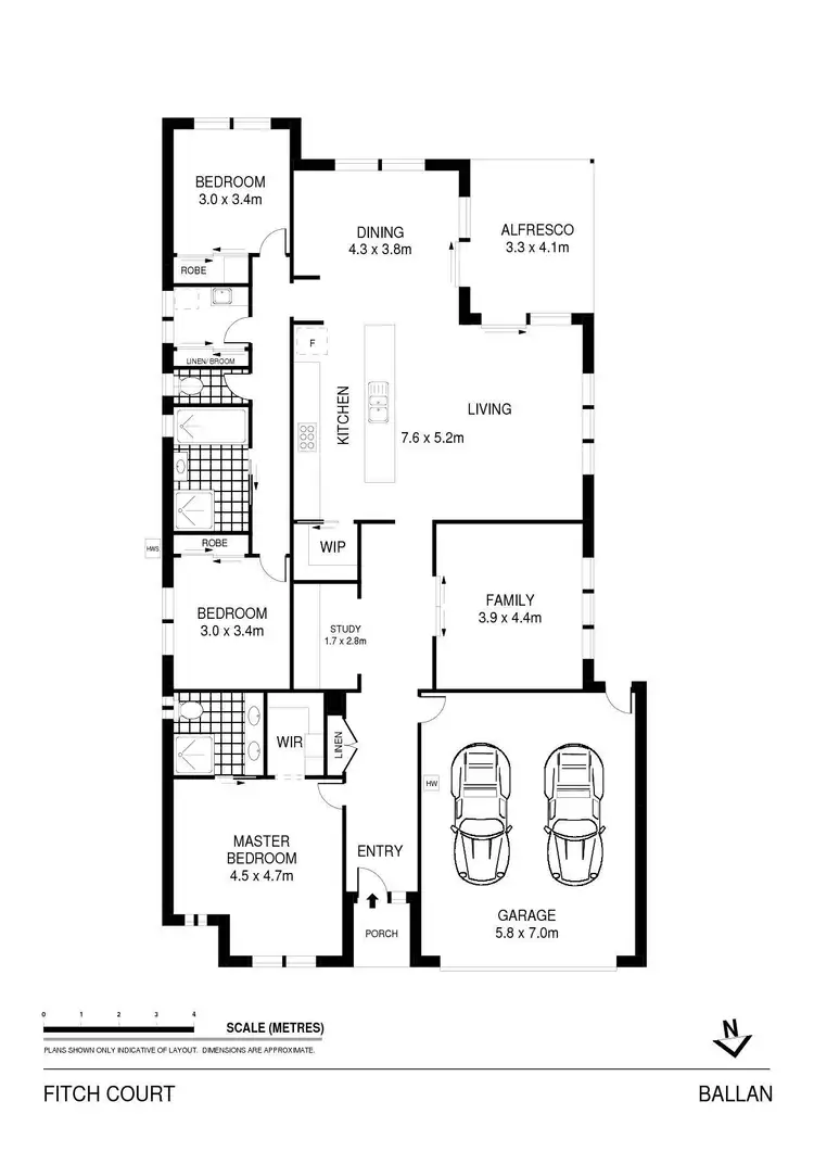 Floorplan of Homely house listing, 18 Fitch Court, Ballan VIC 3342