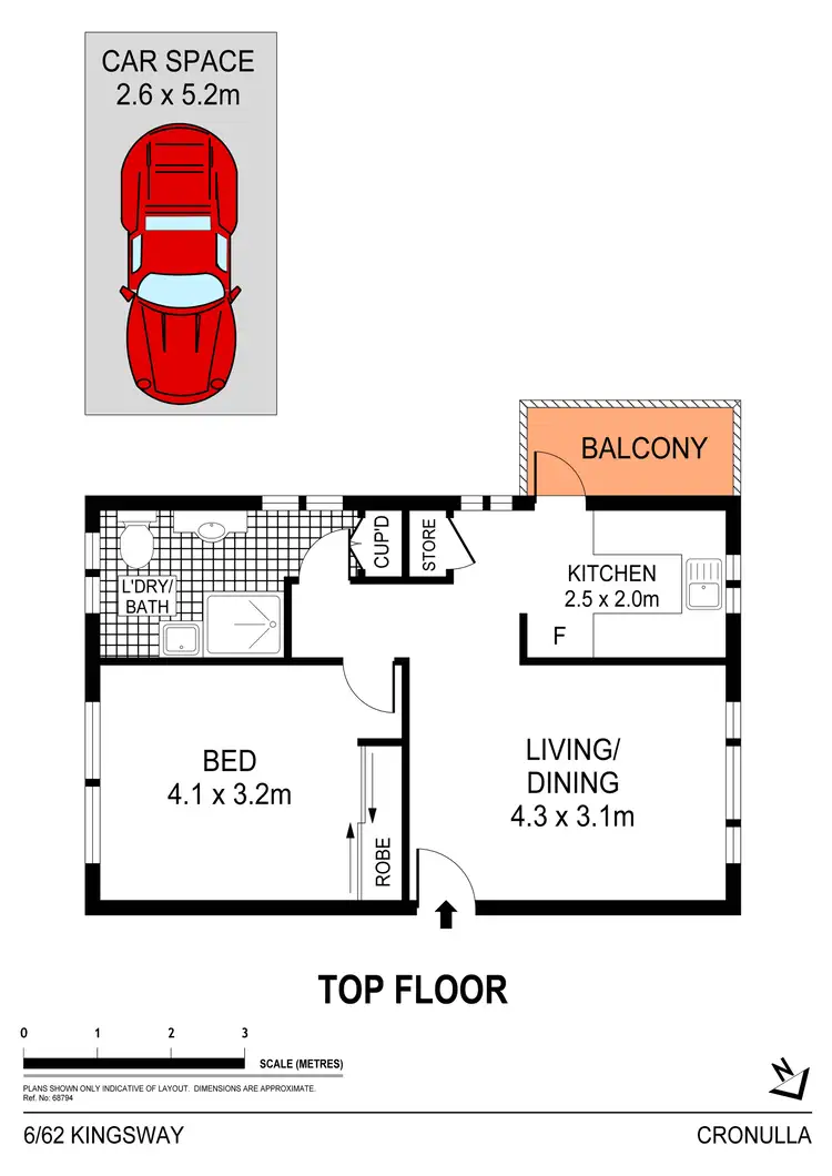 Floorplan of Homely apartment listing, 6/62 Kingsway, Cronulla NSW 2230