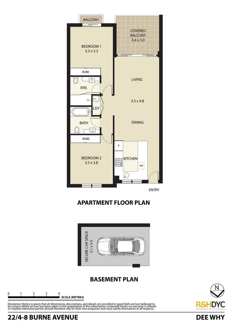 Floorplan of Homely unit listing, 22/4-8 Burne Avenue, Dee Why NSW 2099