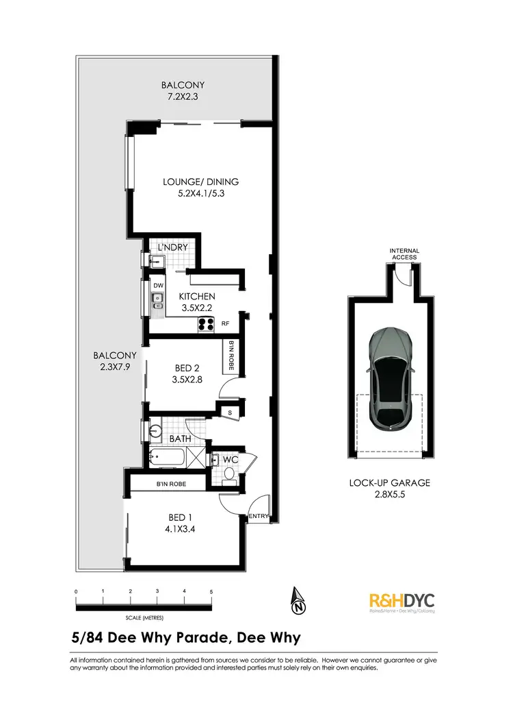 Floorplan of Homely unit listing, 5/84-88 Dee Why Parade, Dee Why NSW 2099