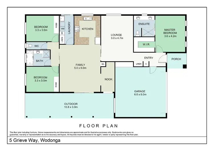 Floorplan of Homely house listing, 5 Grieve Way, Wodonga VIC 3690