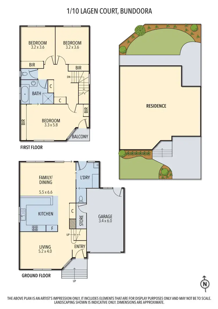 Floorplan of Homely townhouse listing, 1/10A Lagen Court, Bundoora VIC 3083