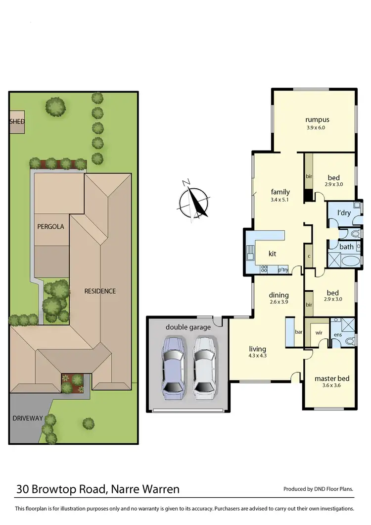 Floorplan of Homely house listing, 30 Browtop Road, Narre Warren VIC 3805