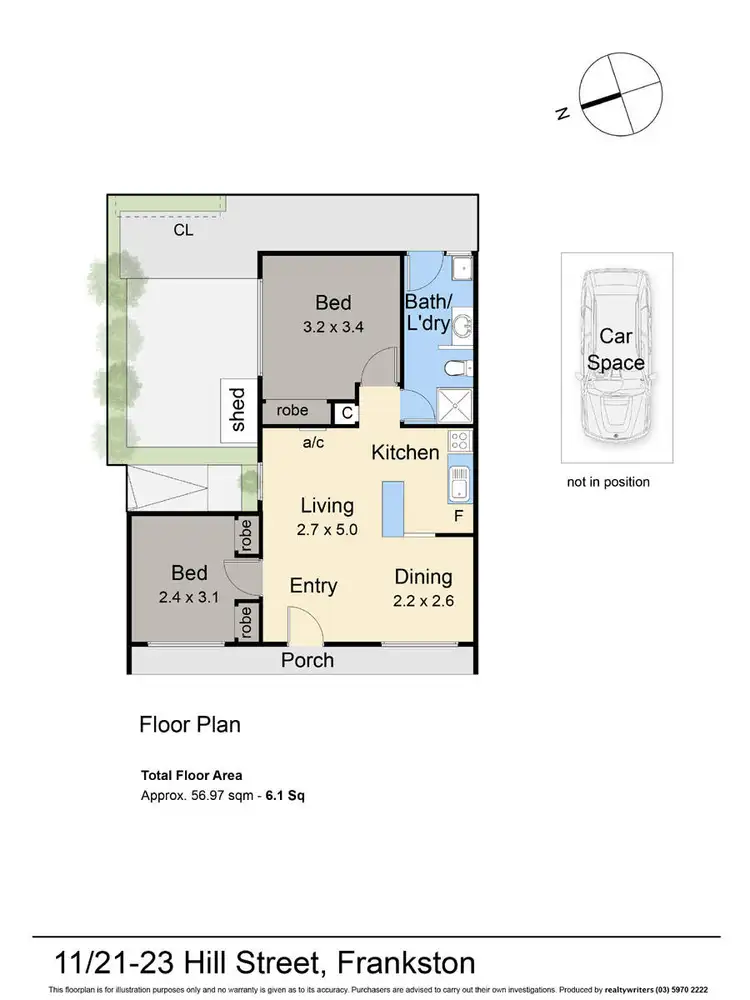 Floorplan of Homely unit listing, 11/21-23 Hill Street, Frankston VIC 3199