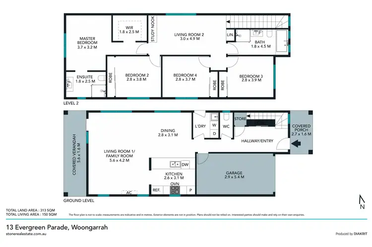 Floorplan of Homely house listing, 13 Evergreen Parade, Woongarrah NSW 2259